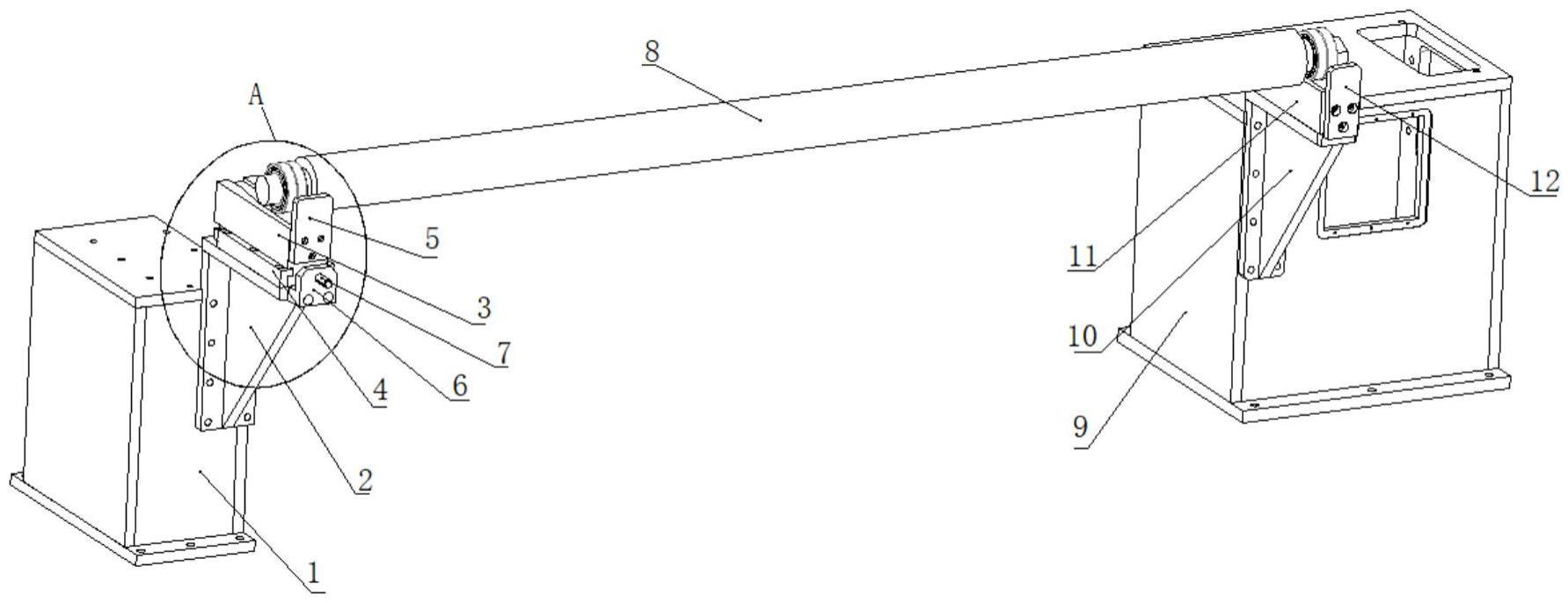 一种铜箔黄色香蕉网站放卷延长架机构的制作方法